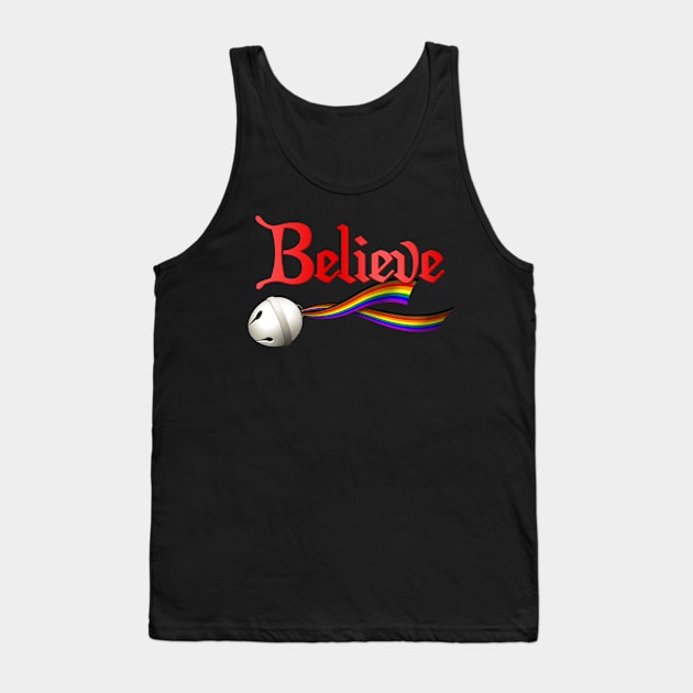 Believe Philly LGBTQ Pride Jingle Bell Tank Top by wheedesign